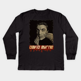 David Byrne Vintage Kids Long Sleeve T-Shirt